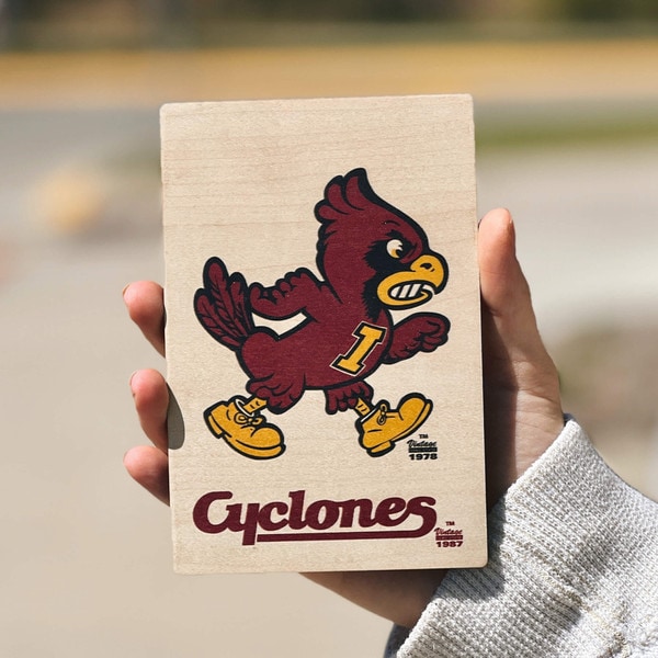 Walking Cy 4x6 Wood Postcard